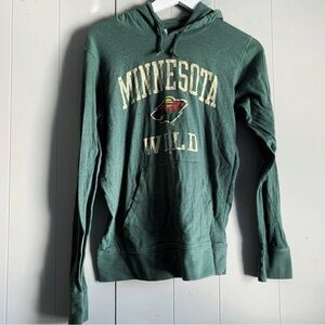 NHL MN Wild Hockey Graphic Lightweight Long Sleeve Hoodie Tee M